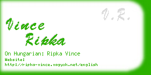 vince ripka business card